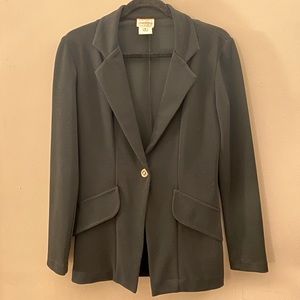 Black Blazer with Shoulder Pads